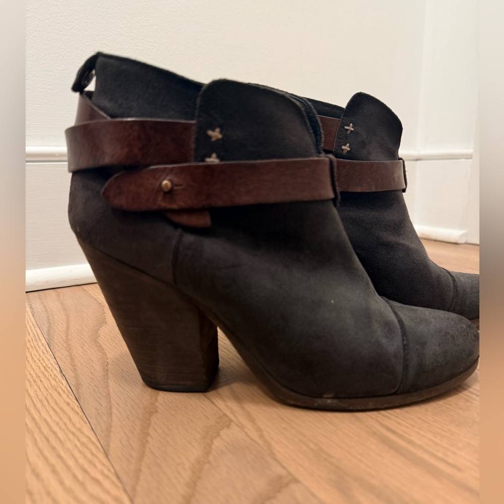 rag & bone Harrow Ankle Booties, with Brown Leather Strap